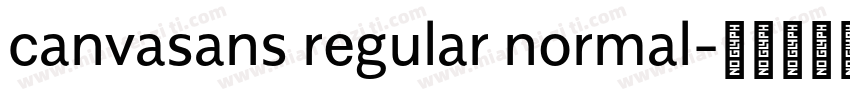 canvasans regular normal字体转换